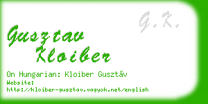 gusztav kloiber business card